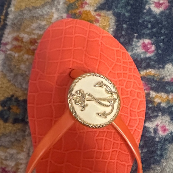 Lindsey Phillips coral color Flip Flops - Picture 5 of 6